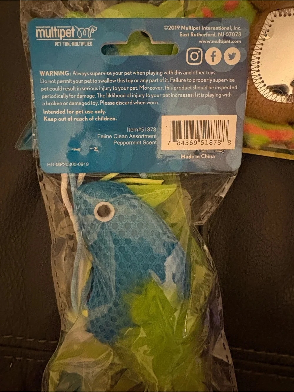 Feline Clean Blue & Green Cat Toy Assortment